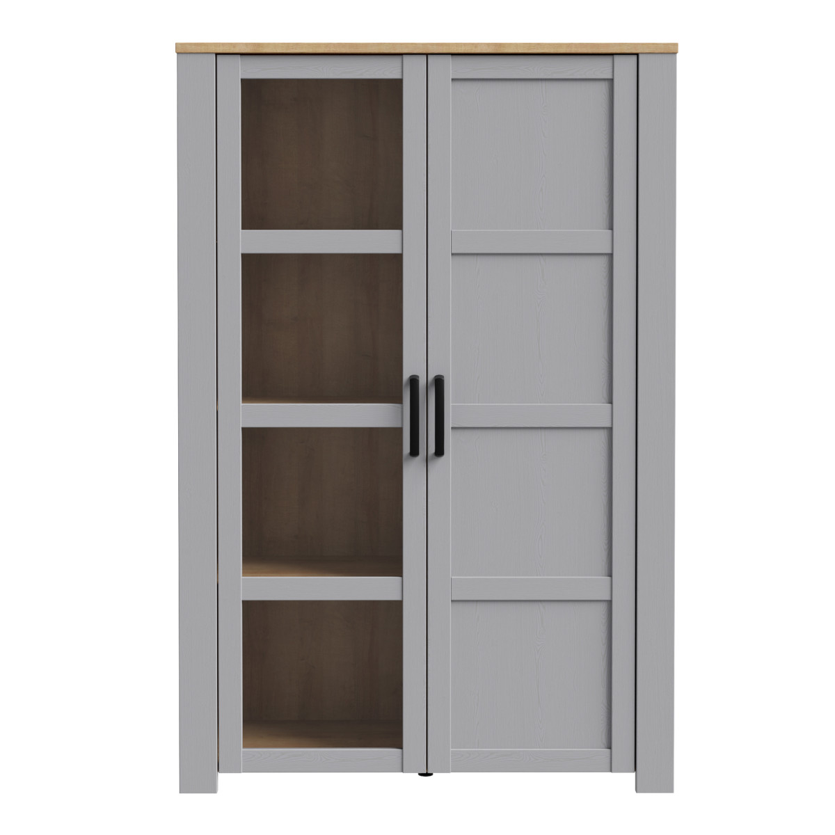 Bohol Display Cabinet in Riviera Oak and Grey Oak